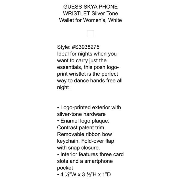 New! GUESS Vintage Skya Phone Wristlet - Picture 5 of 10